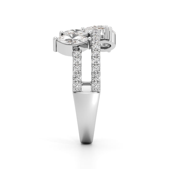 Aurora Bloom Pear  Marquise Diamond Ring