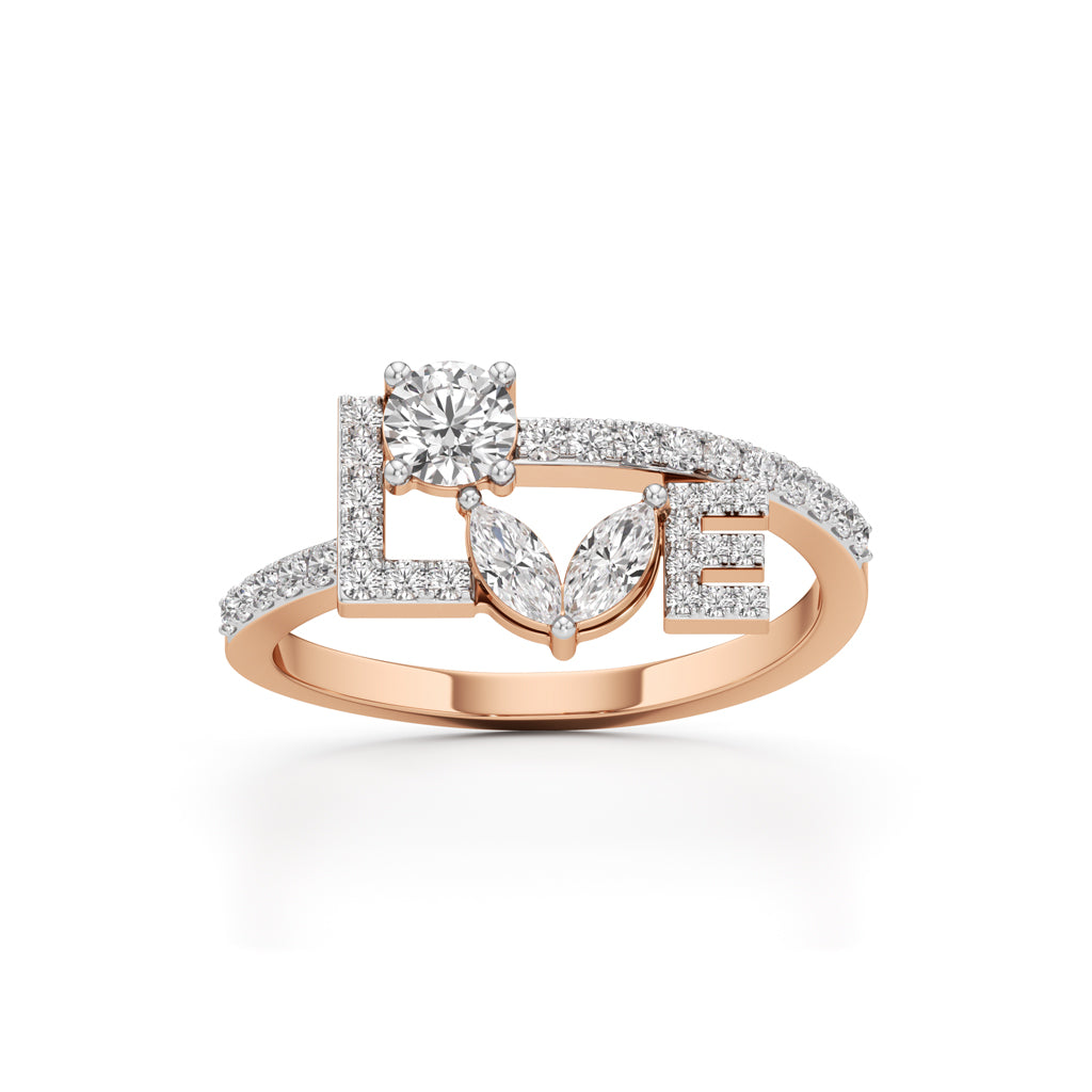 Amora LOVE Motif Diamond Ring