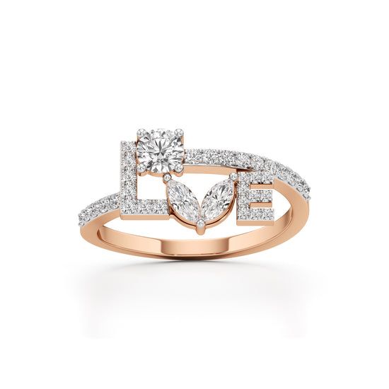 Amora LOVE Motif Diamond Ring