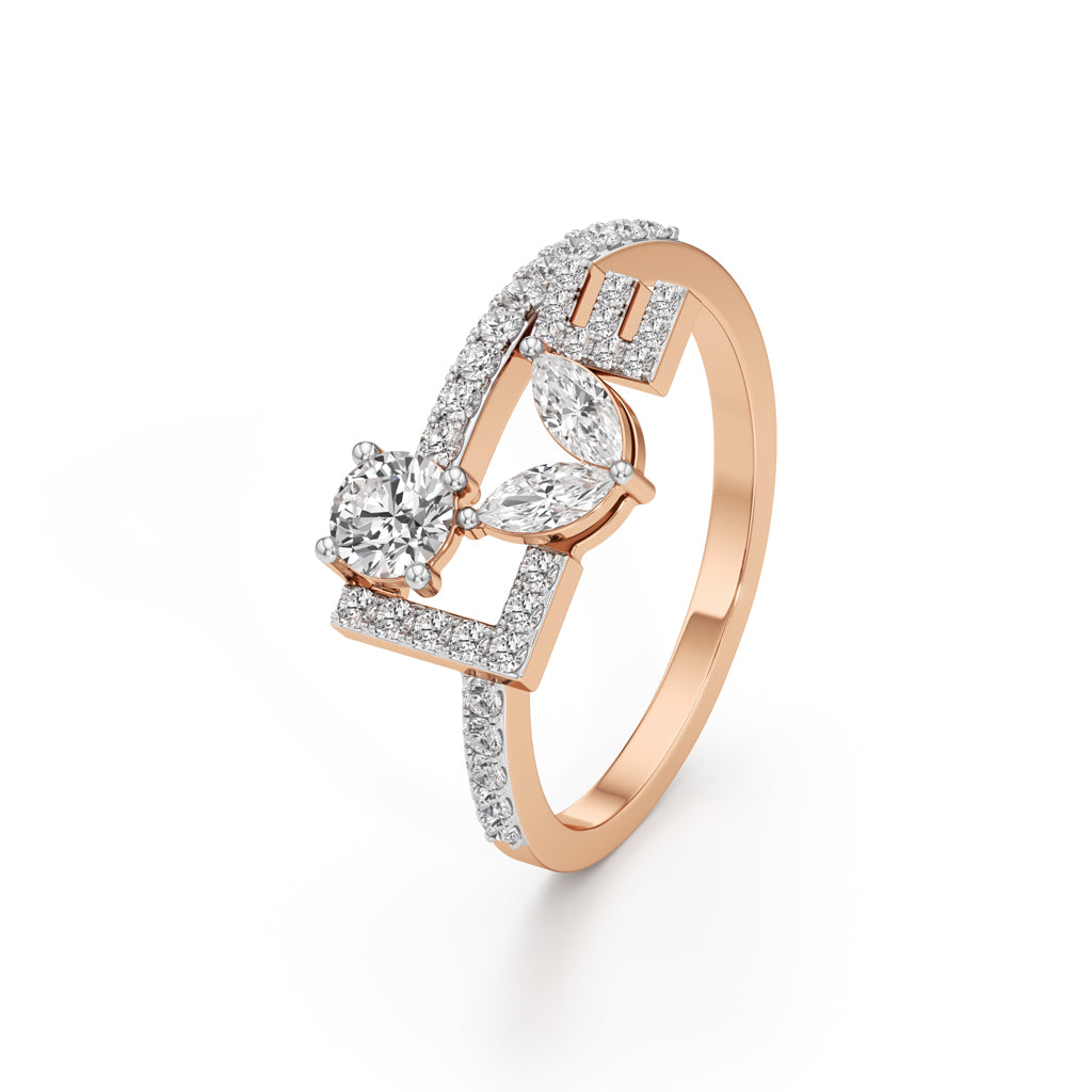 Amora LOVE Motif Diamond Ring