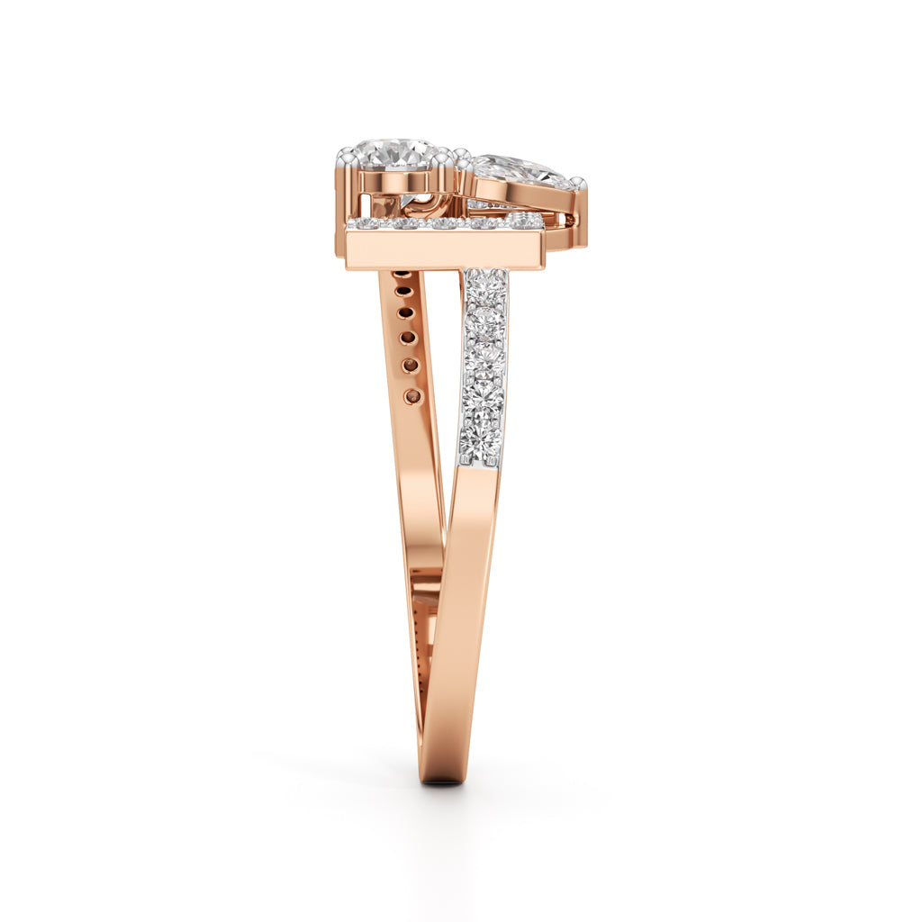 Amora LOVE Motif Diamond Ring