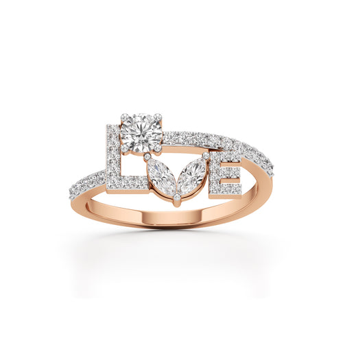 Amora LOVE Motif Diamond Ring