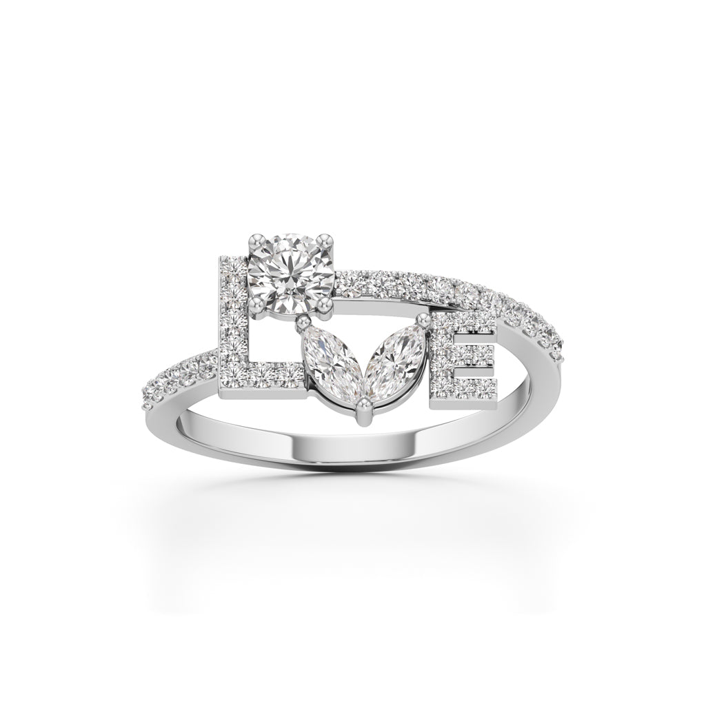 Amora LOVE Motif Diamond Ring