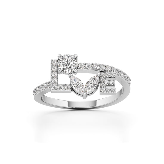 Amora LOVE Motif Diamond Ring