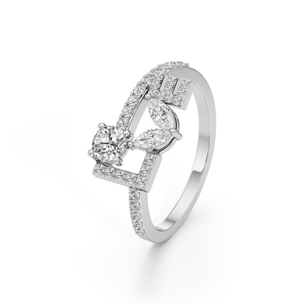 Amora LOVE Motif Diamond Ring