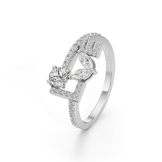 Amora LOVE Motif Diamond Ring