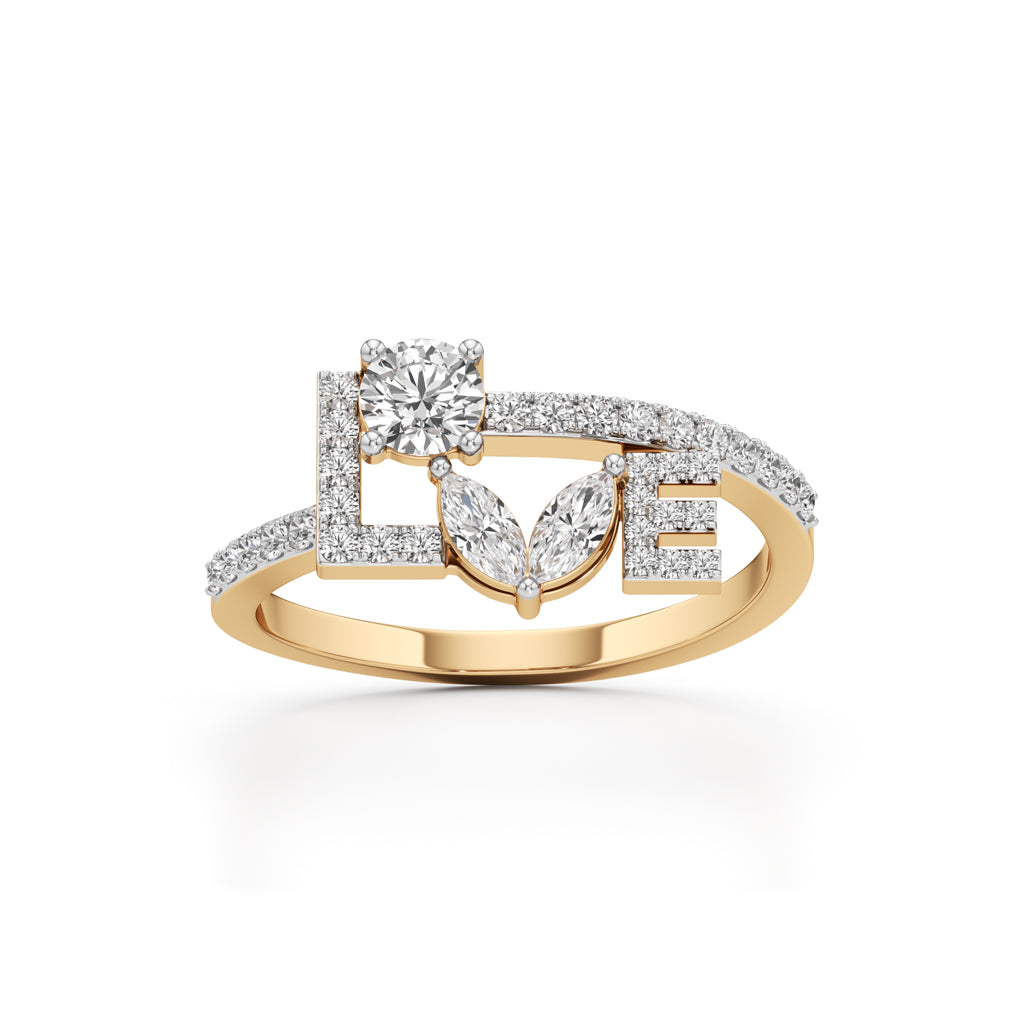 Amora LOVE Motif Diamond Ring
