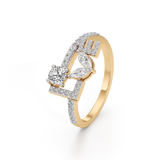 Amora LOVE Motif Diamond Ring