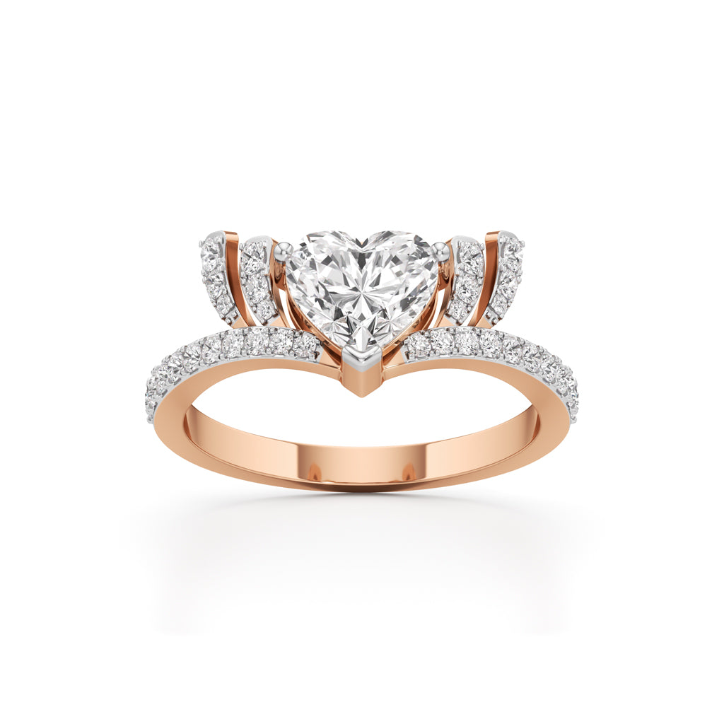 Amoura Heart-Cut Diamond Halo Ring