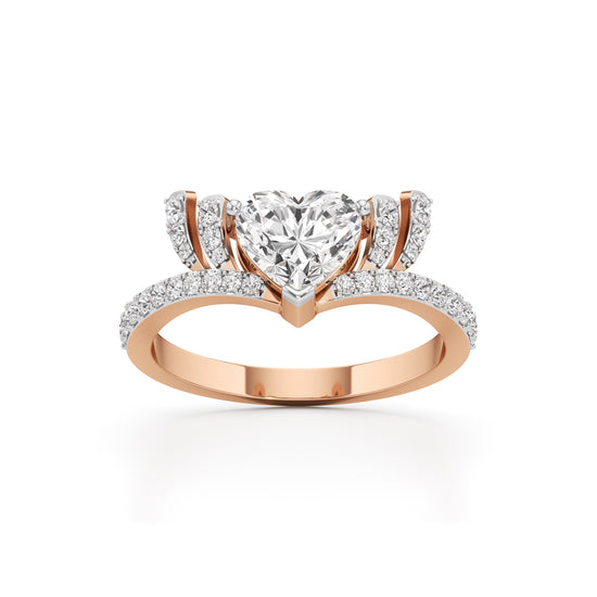 Amoura Heart-Cut Diamond Halo Ring
