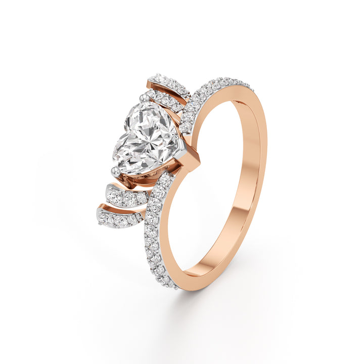 Amoura Heart-Cut Diamond Halo Ring