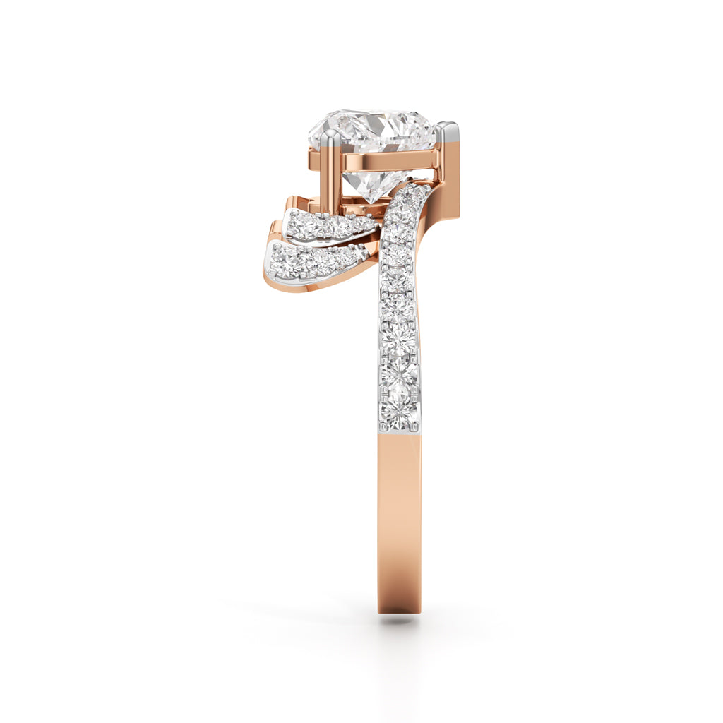 Amoura Heart-Cut Diamond Halo Ring
