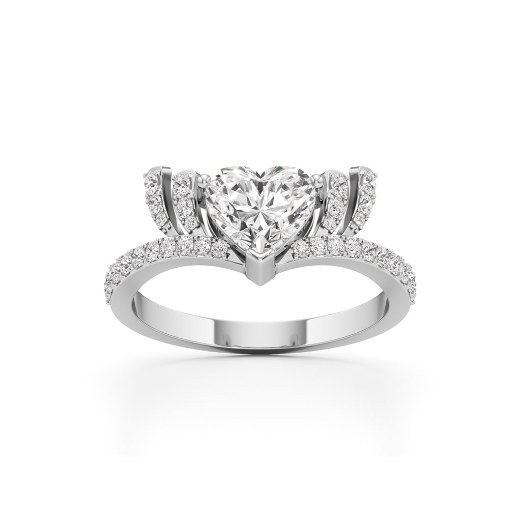Amoura Heart-Cut Diamond Halo Ring
