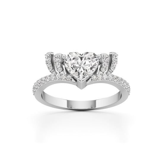 Amoura Heart-Cut Diamond Halo Ring