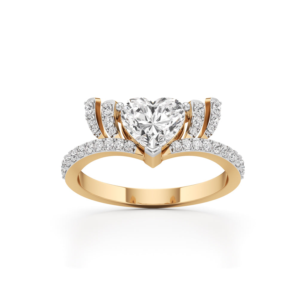 Amoura Heart-Cut Diamond Halo Ring