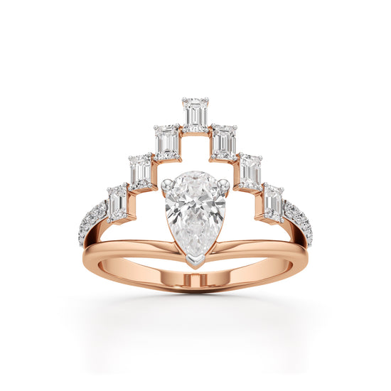Celestia Radiant Crown Diamond Ring