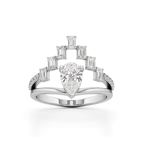 Celestia Radiant Crown Diamond Ring