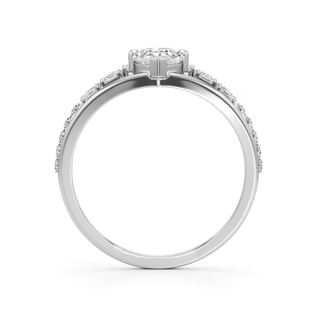 Celestia Radiant Crown Diamond Ring