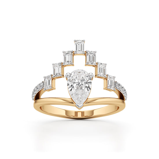 Celestia Radiant Crown Diamond Ring