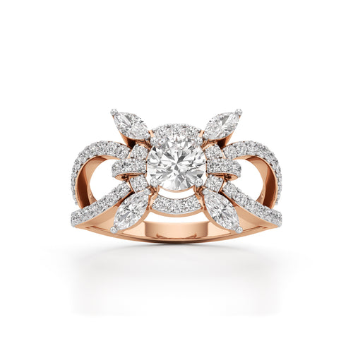 Majestic Petal Cluster Ring