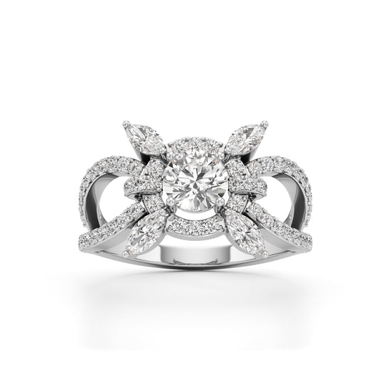 Majestic Petal Cluster Ring