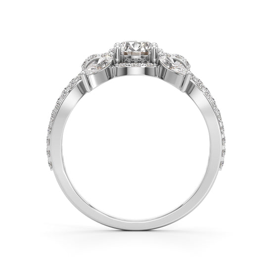 Majestic Petal Cluster Ring