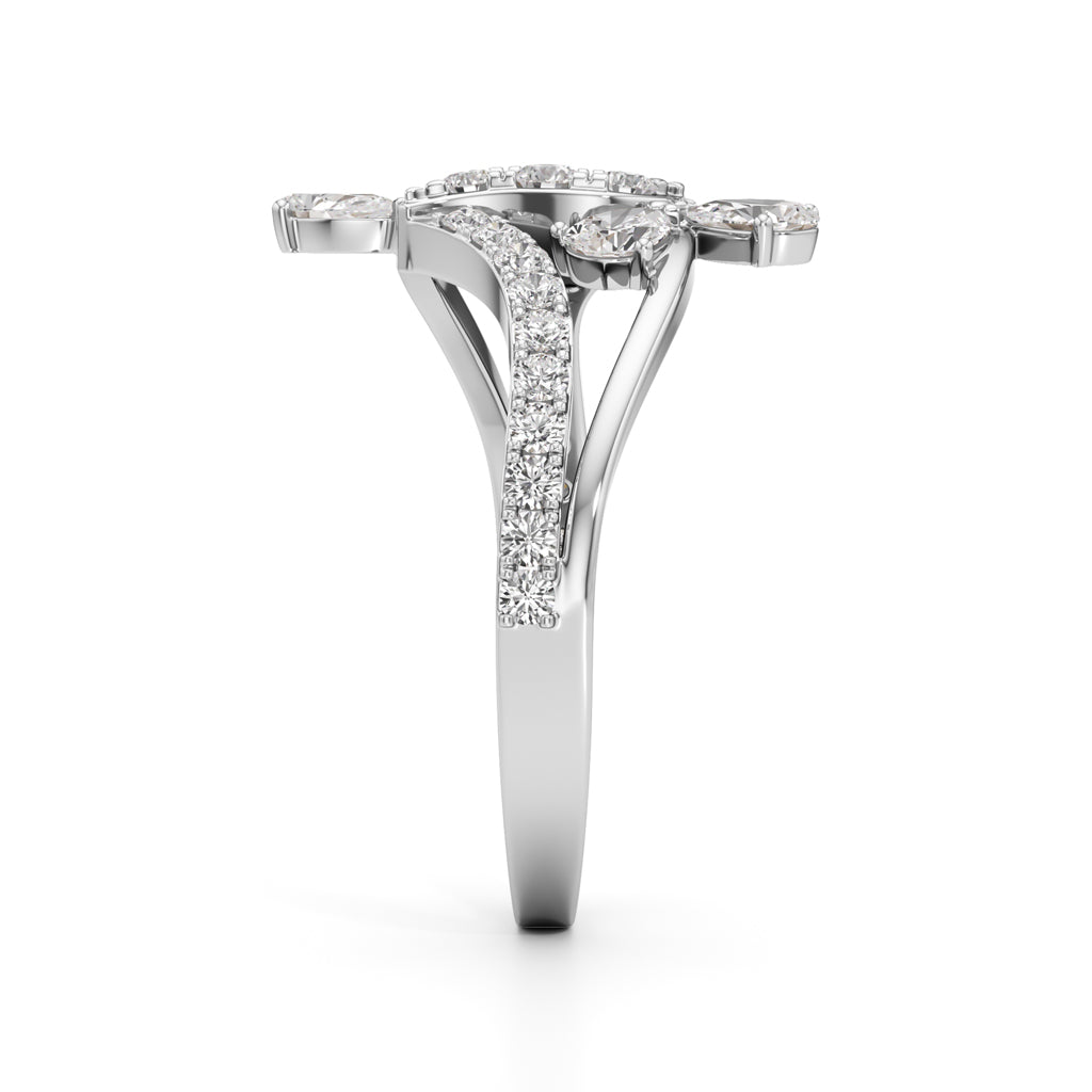 Serenity Flow Diamond Ring
