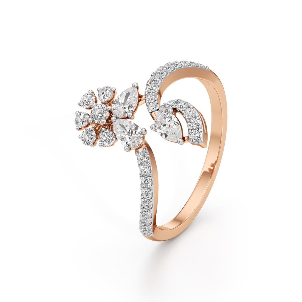 Celestia Bloom Diamond Statement Ring
