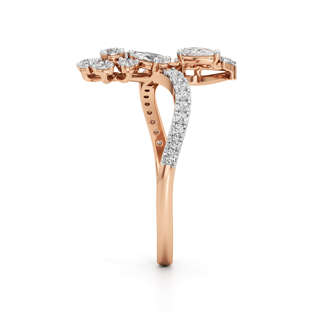 Celestia Bloom Diamond Statement Ring