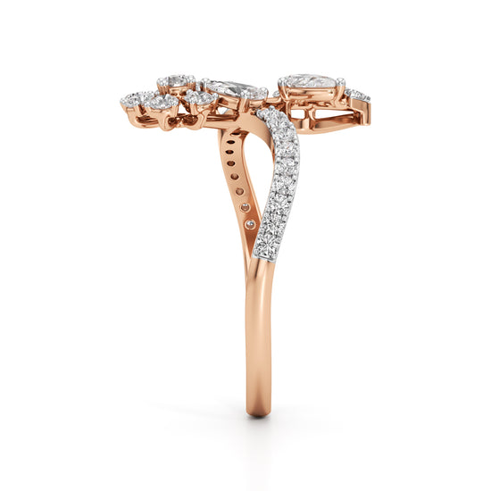 Celestia Bloom Diamond Statement Ring