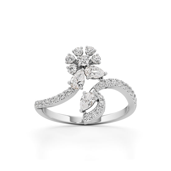 Celestia Bloom Diamond Statement Ring