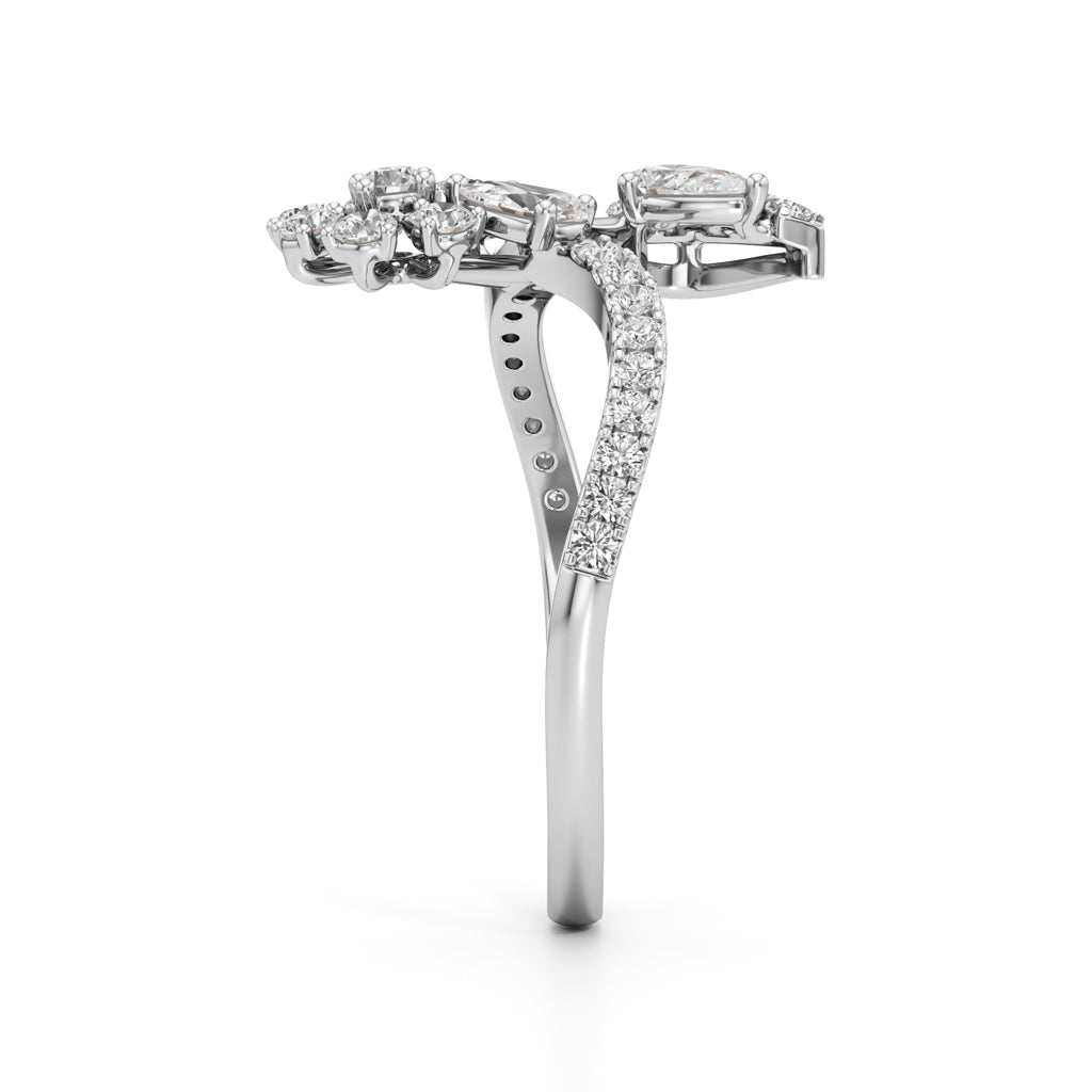 Celestia Bloom Diamond Statement Ring