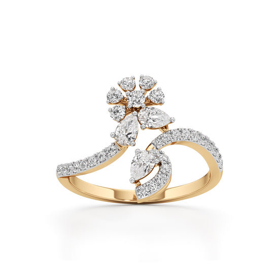 Celestia Bloom Diamond Statement Ring