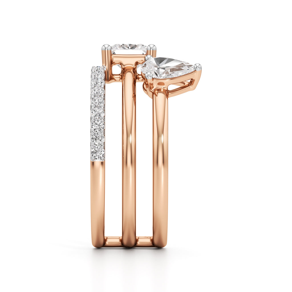 Aurora Dual-Stone Designer Ring