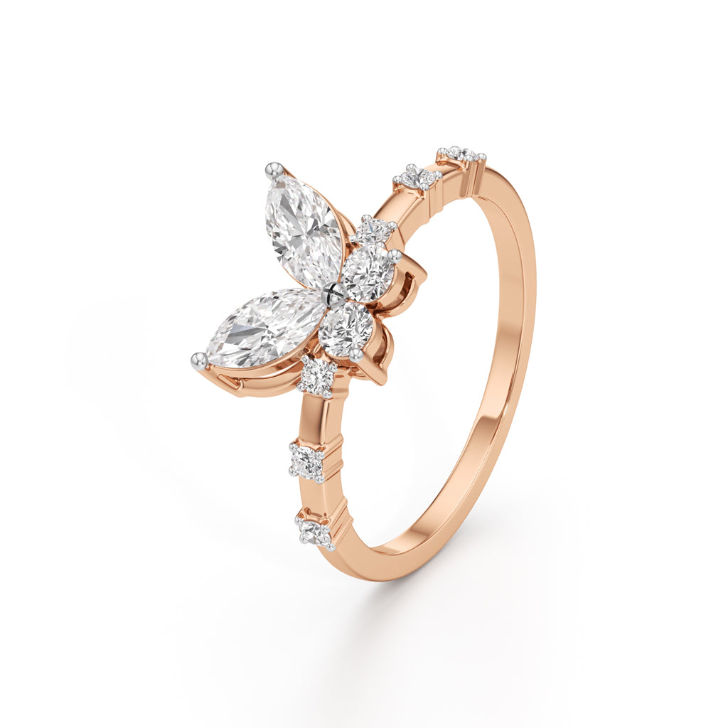 Papillon Sparkle Diamond Butterfly Ring