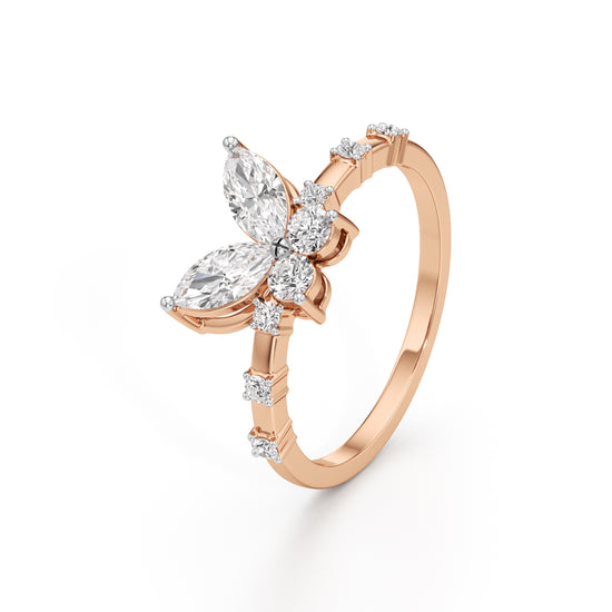 Papillon Sparkle Diamond Butterfly Ring