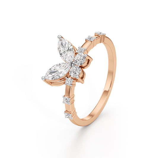 Papillon Sparkle Diamond Butterfly Ring