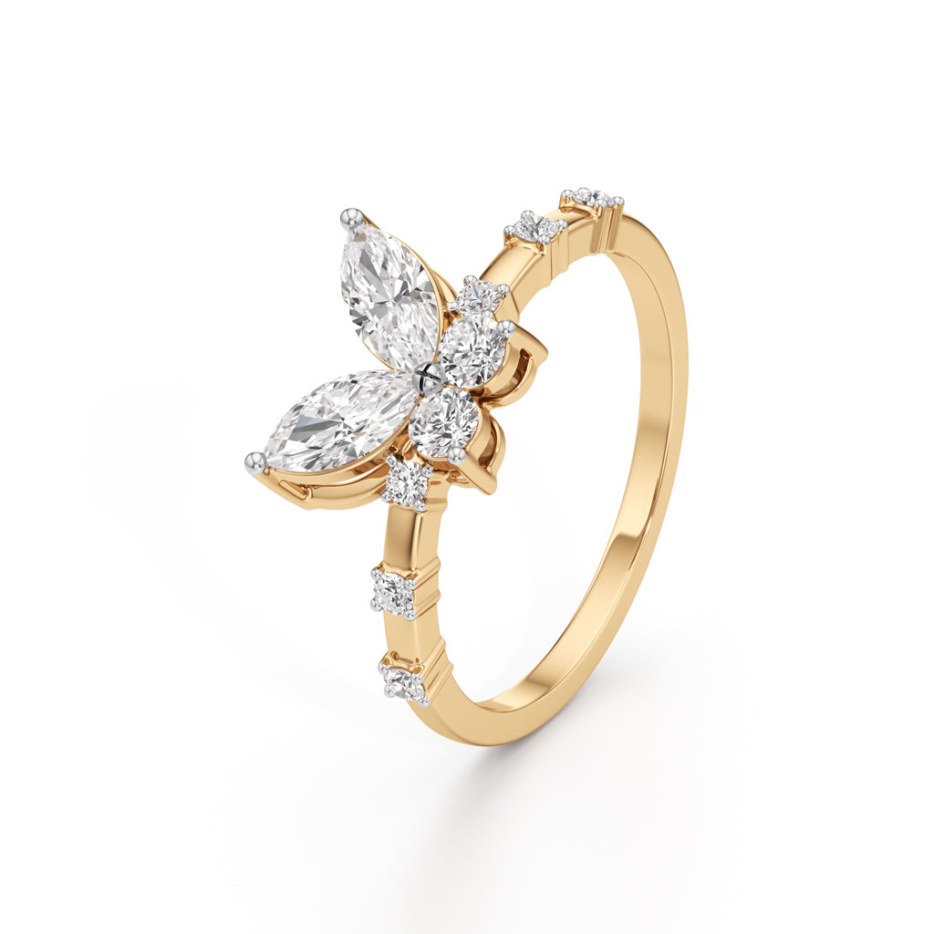 Papillon Sparkle Diamond Butterfly Ring