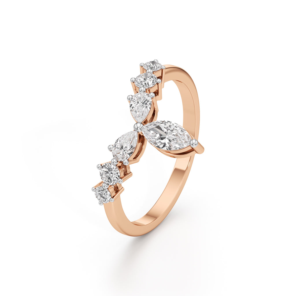 Aurora Marquise Accent Diamond Ring