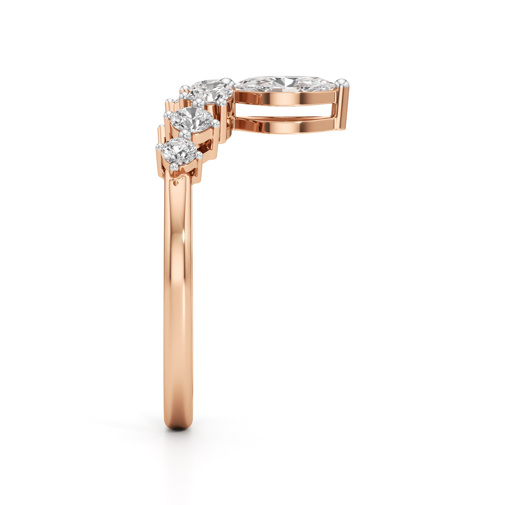 Aurora Marquise Accent Diamond Ring