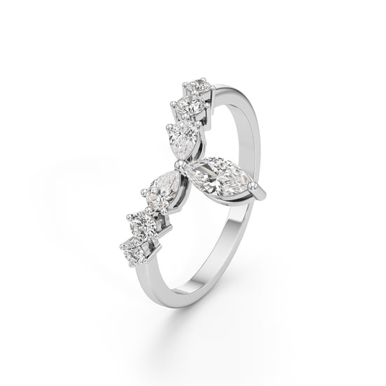 Aurora Marquise Accent Diamond Ring