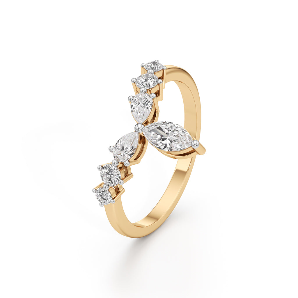 Aurora Marquise Accent Diamond Ring