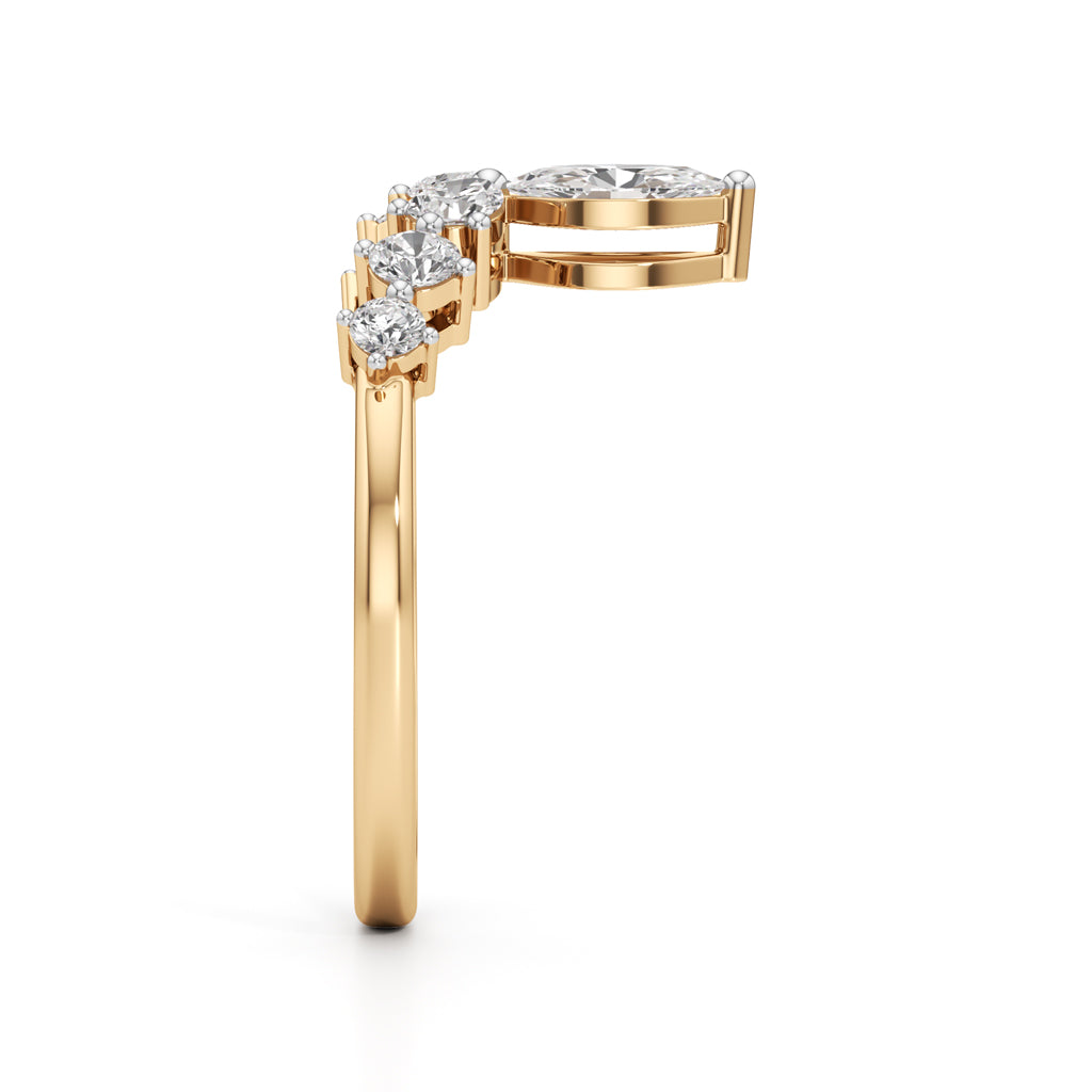 Aurora Marquise Accent Diamond Ring