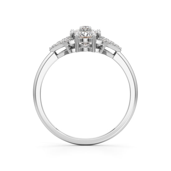 Celestia Geometric Princess-Cut Diamond Ring