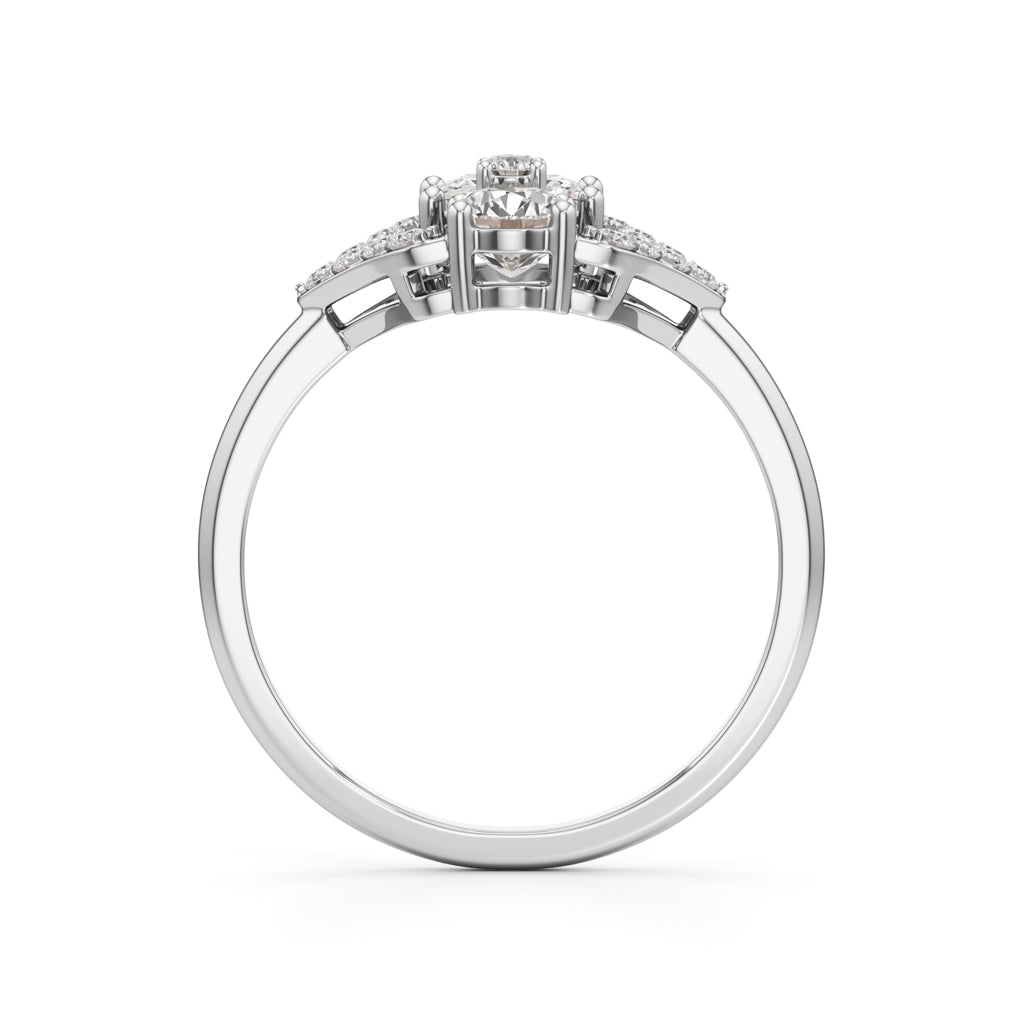 Celestia Geometric PrincessCut Diamond Ring