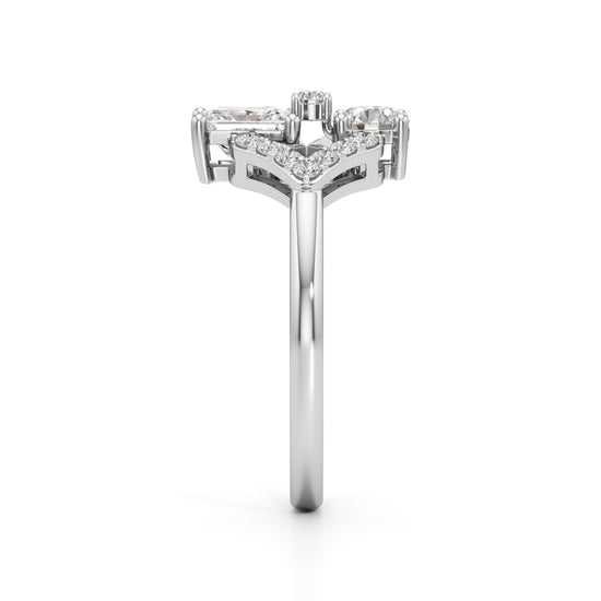 Celestia Geometric PrincessCut Diamond Ring