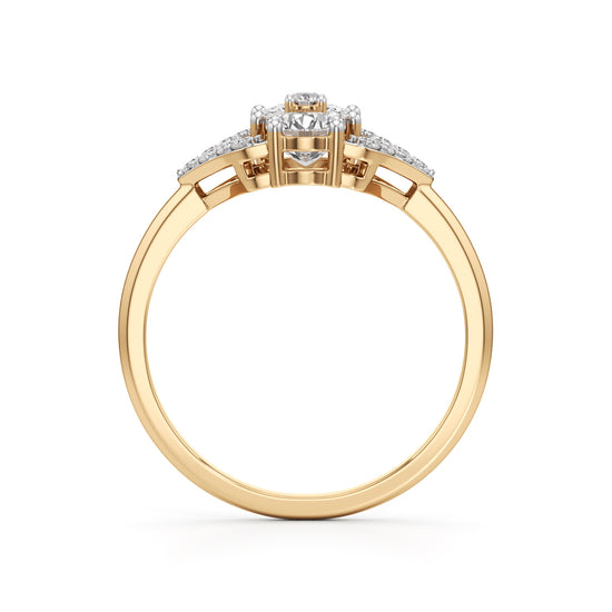 Celestia Geometric Princess-Cut Diamond Ring