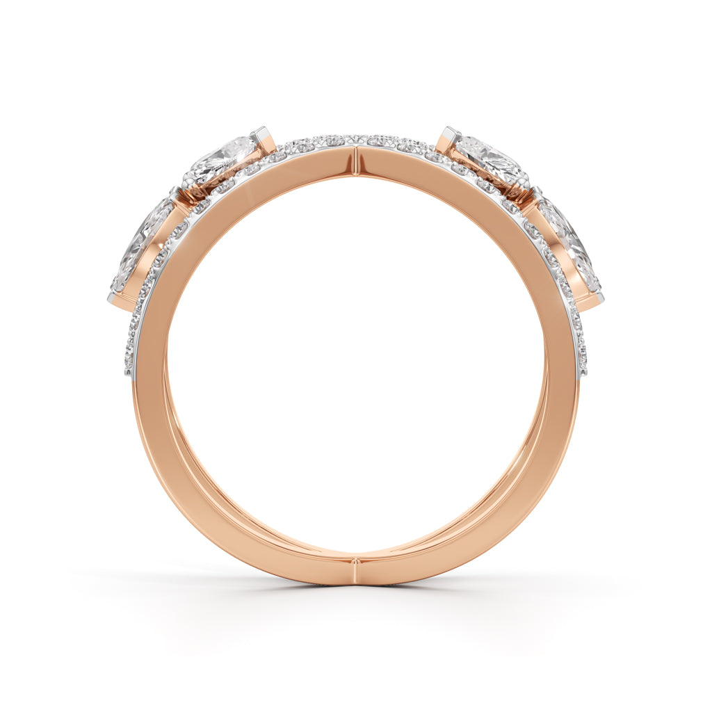 Aurora Crossfire Diamond Ring