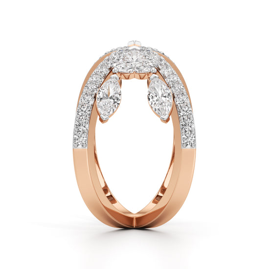Aurora Crossfire Diamond Ring