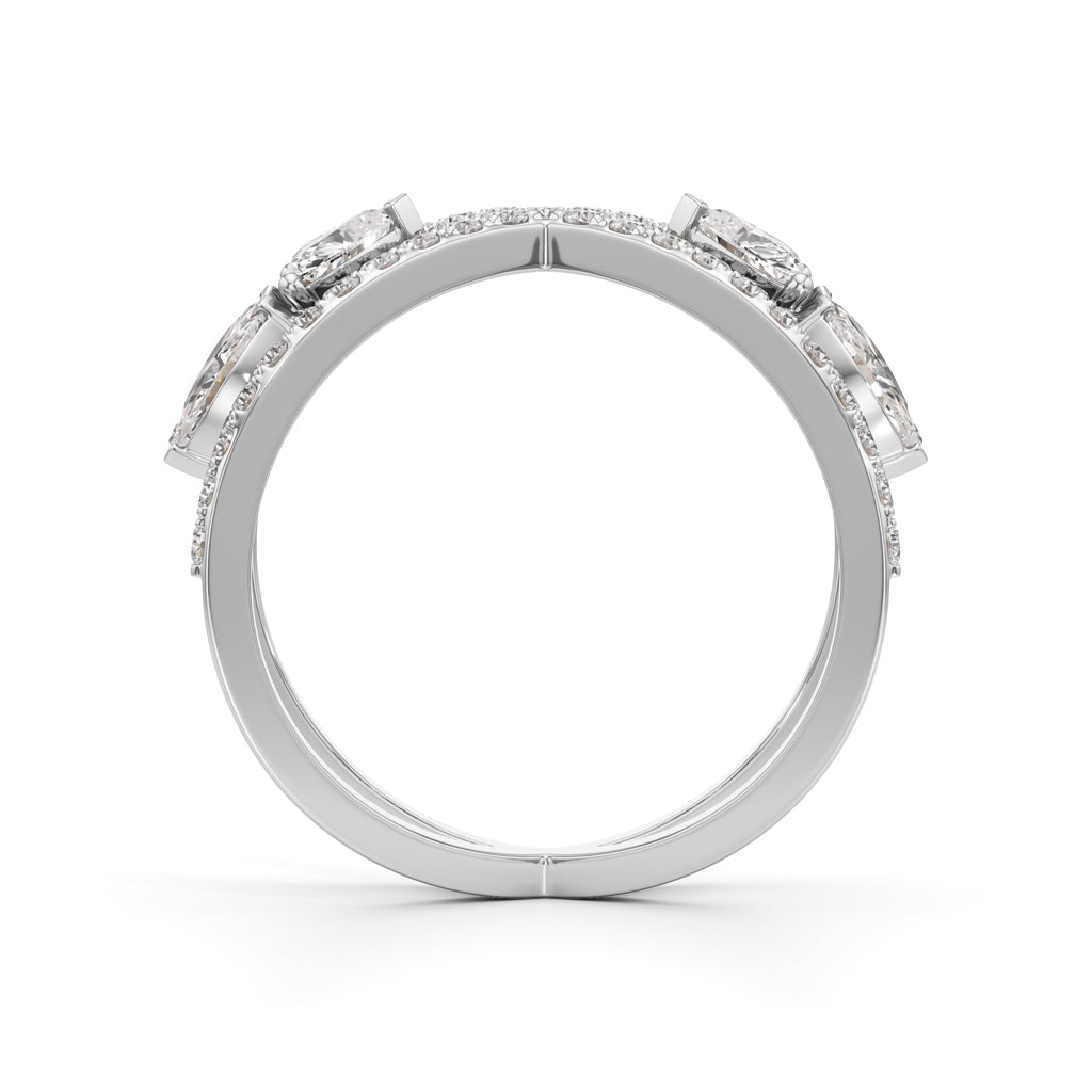 Aurora Crossfire Diamond Ring